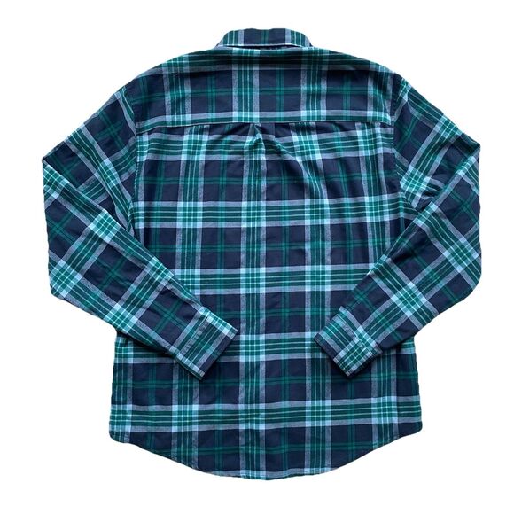 Rsvlts Borland Flannel Ned Flanders Medium Green Plaid Shirt - Picture 3 of 7